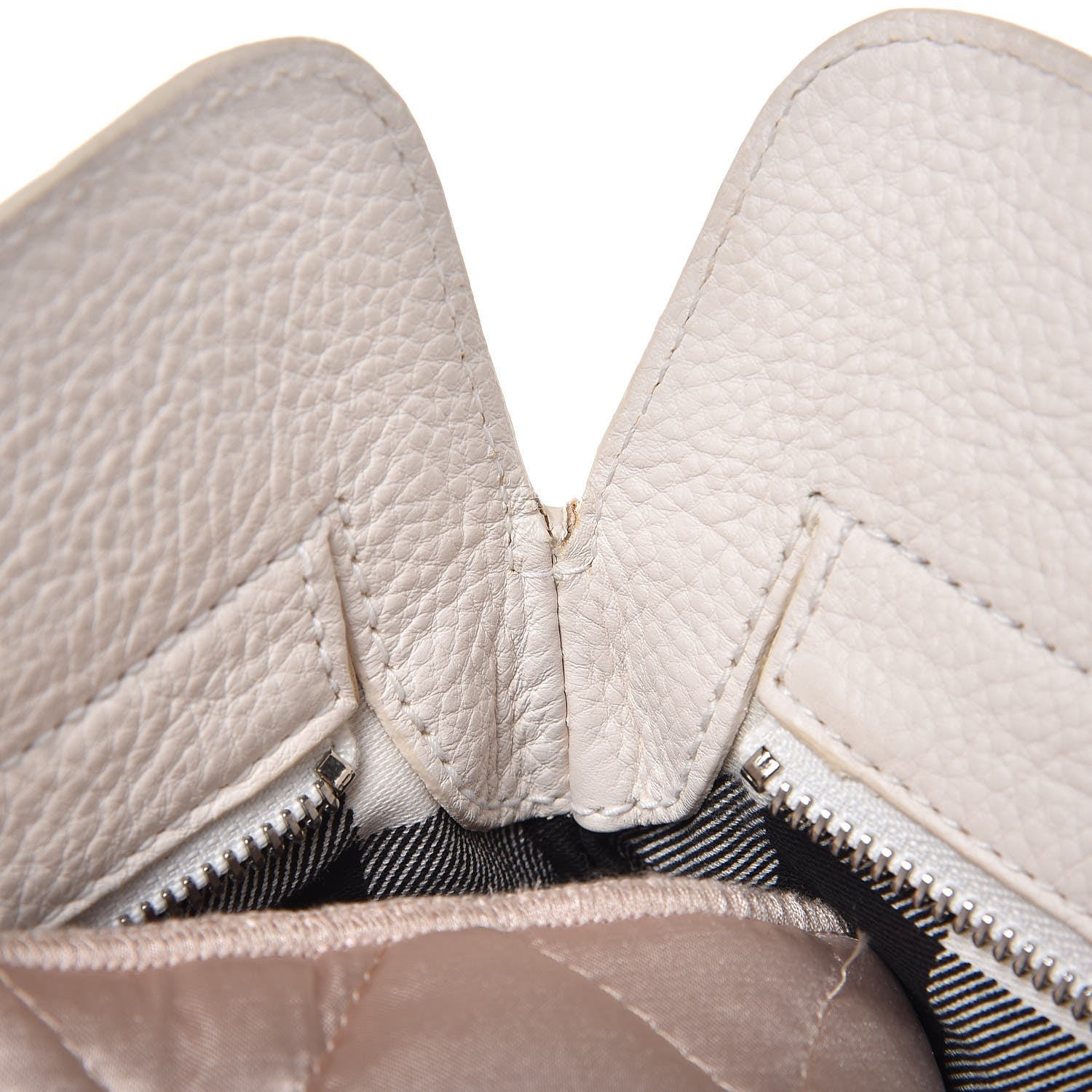Burberry Canvas Calfskin Crest Embroidered Flat Tote White 10 of 15