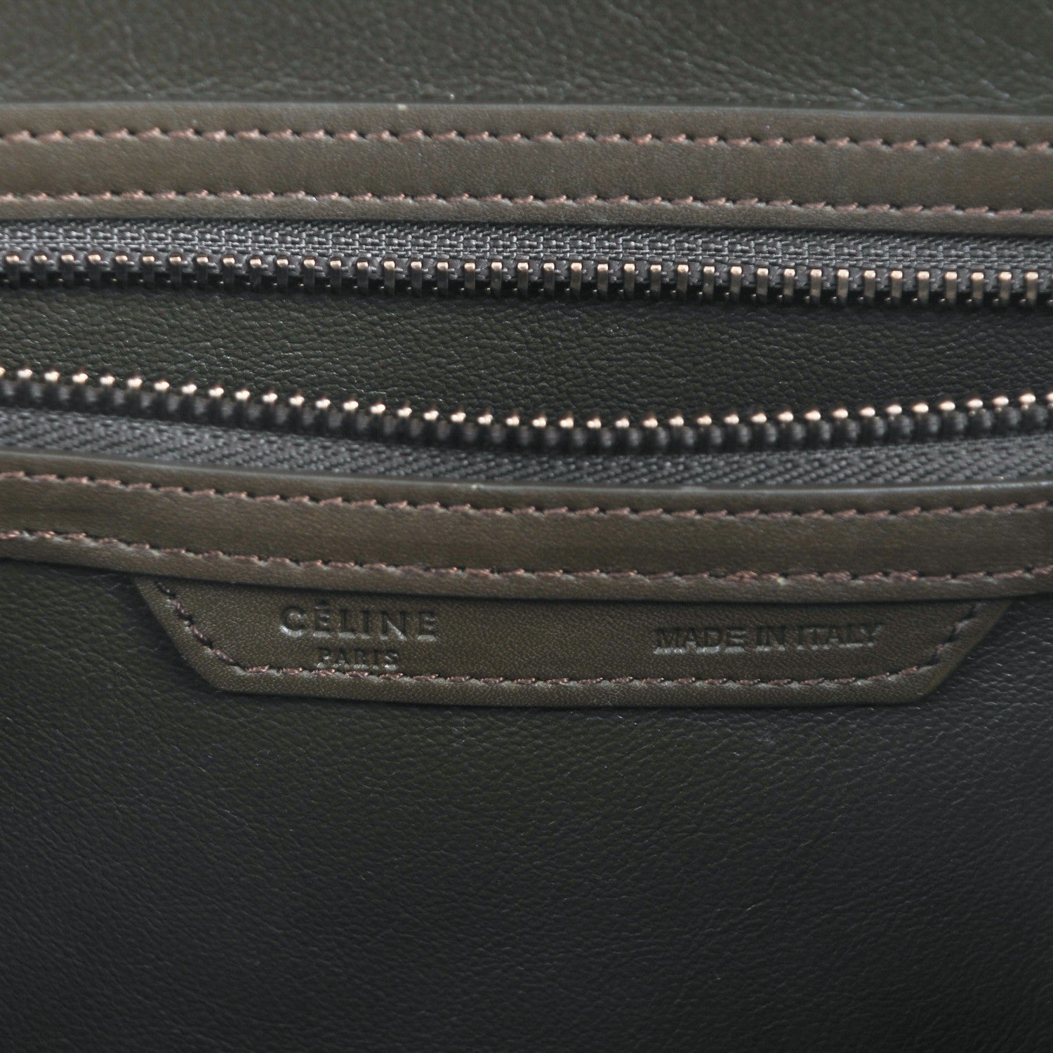 Celine Smooth Calfskin Mini Luggage Khaki 6 of 8