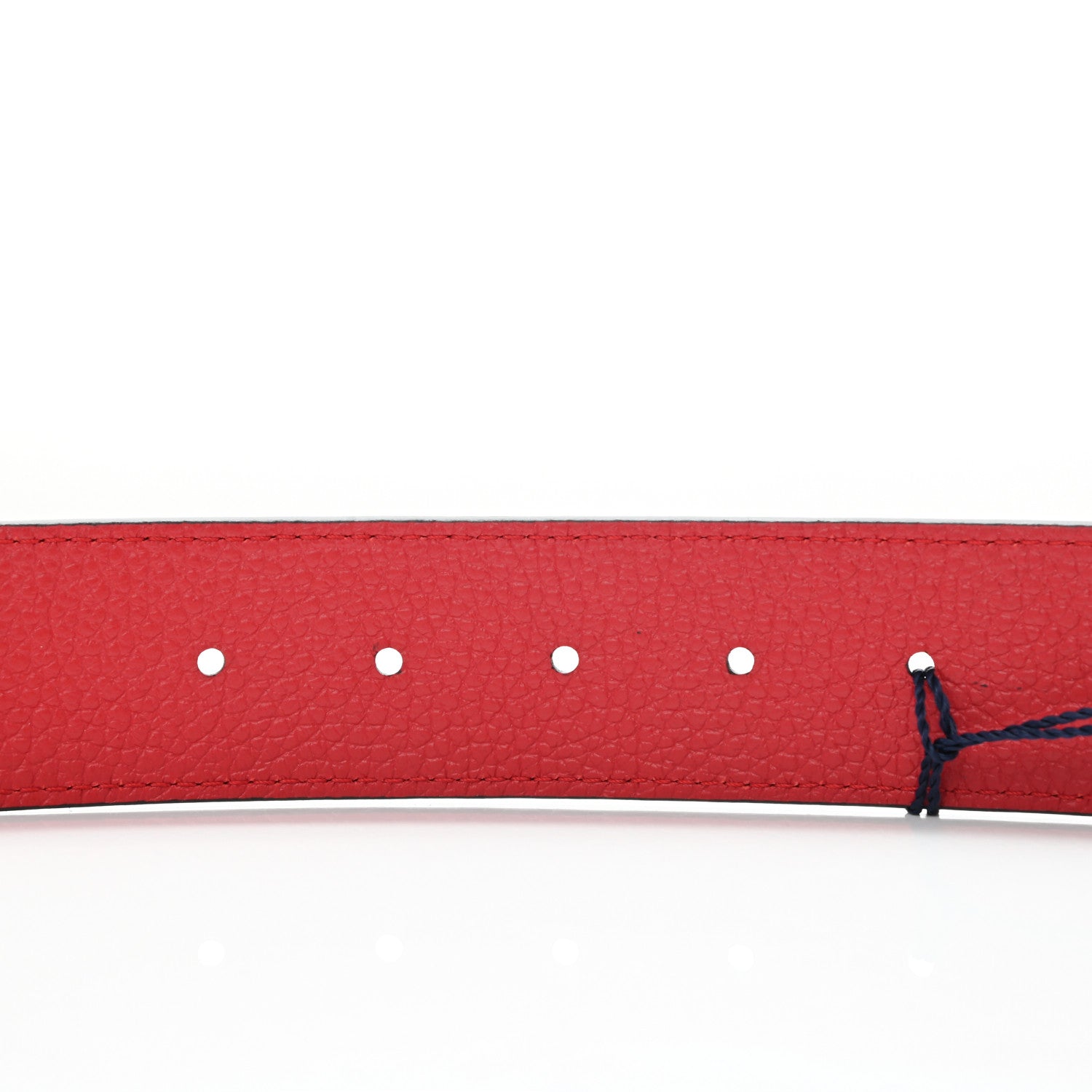 Louis Vuitton Taurillon 40mm Logo Reversible Belt 95 38 Blue Red 4 of 6