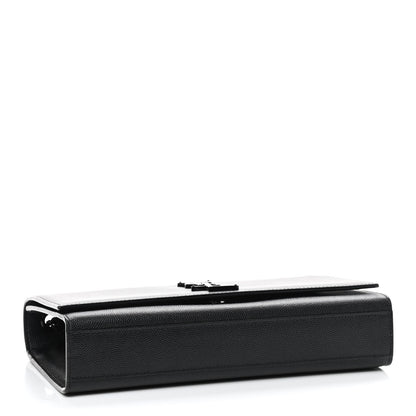 Saint Laurent Grain De Poudre Medium Classic Monogram Kate Satchel Black 4 of 10