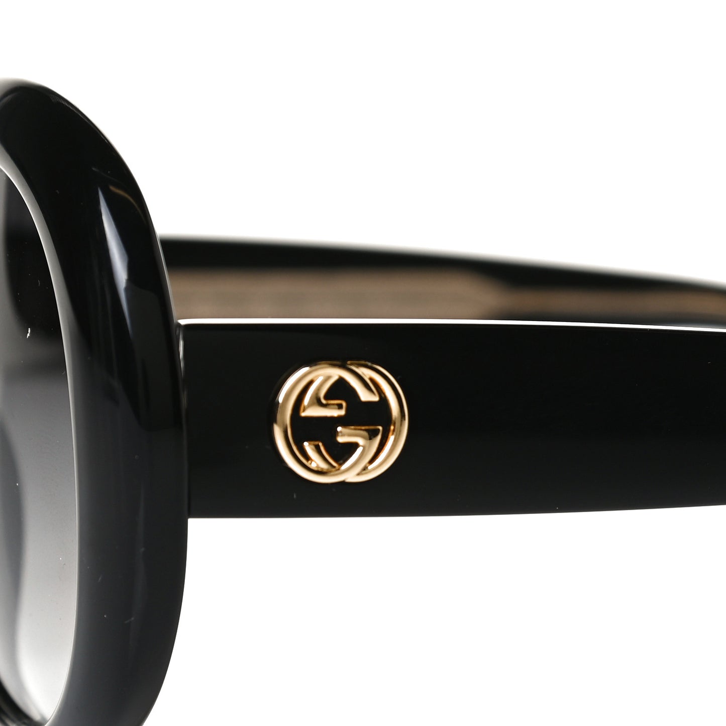 Acetate Round GG Sunglasses GG3815S Black