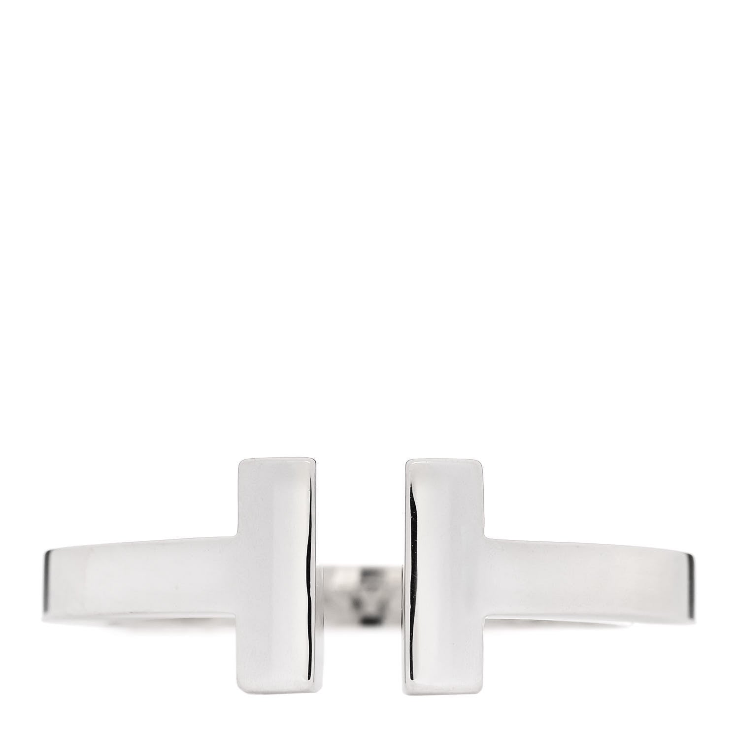 Tiffany Sterling Silver T Square Ring 54 7 1 of 4