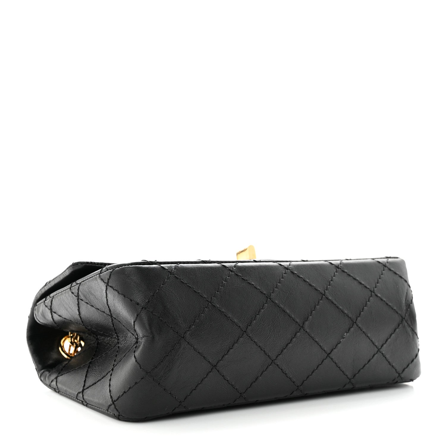 Chanel Aged Calfskin Quilted 2.55 Reissue Mini Flap Black 4 of 11