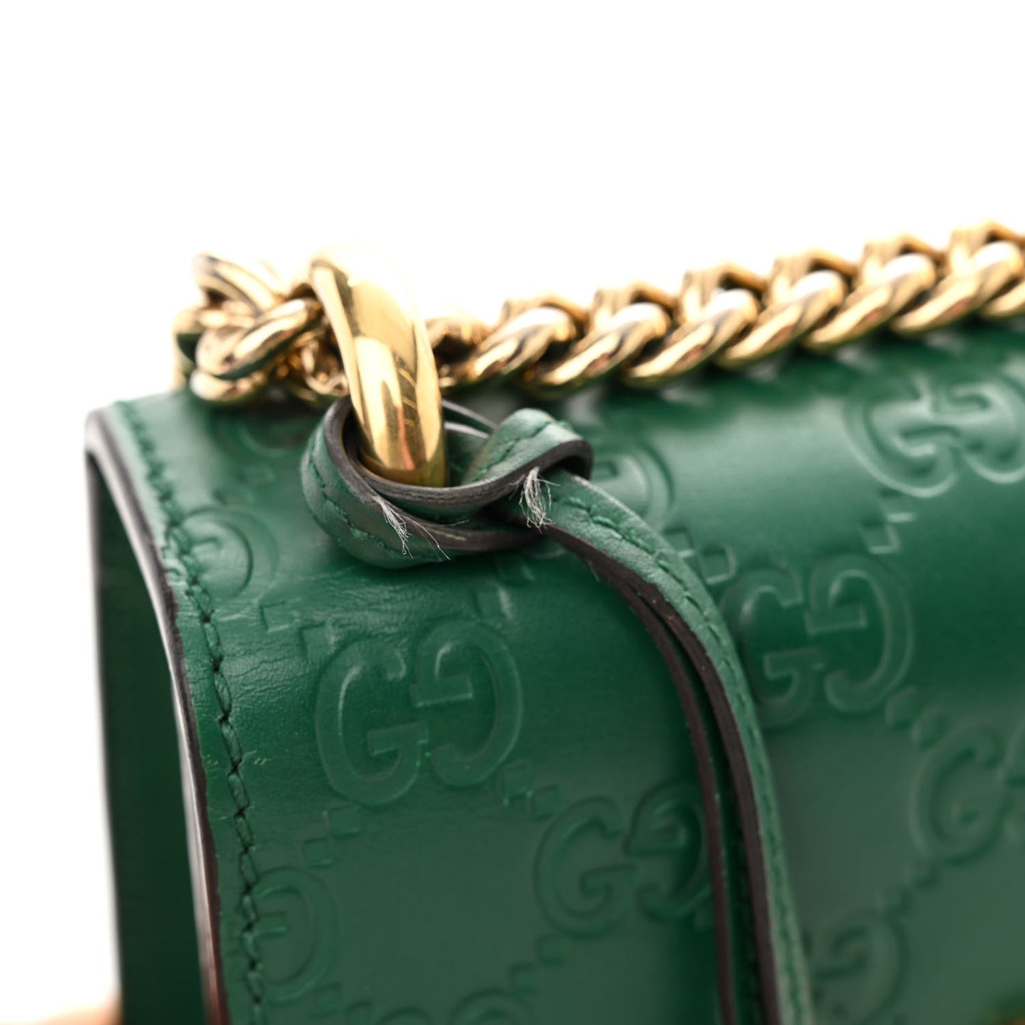 Guccissima Small Padlock Shoulder Bag Emerald