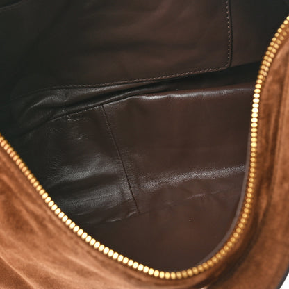 Prada Scamosciato Suede Medium Aimee Shoulder Bag Cacao 9 of 17