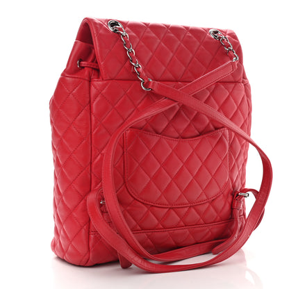 Chanel Lambskin Quilted Large Urban Spirit Backpack Red 3 of 11