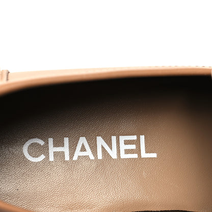 Chanel Calfskin CC Platform Loafers 39.5 Beige 8 of 10