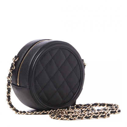 Chanel Caviar Quilted Round Filigree Crossbody Black 2 of 10