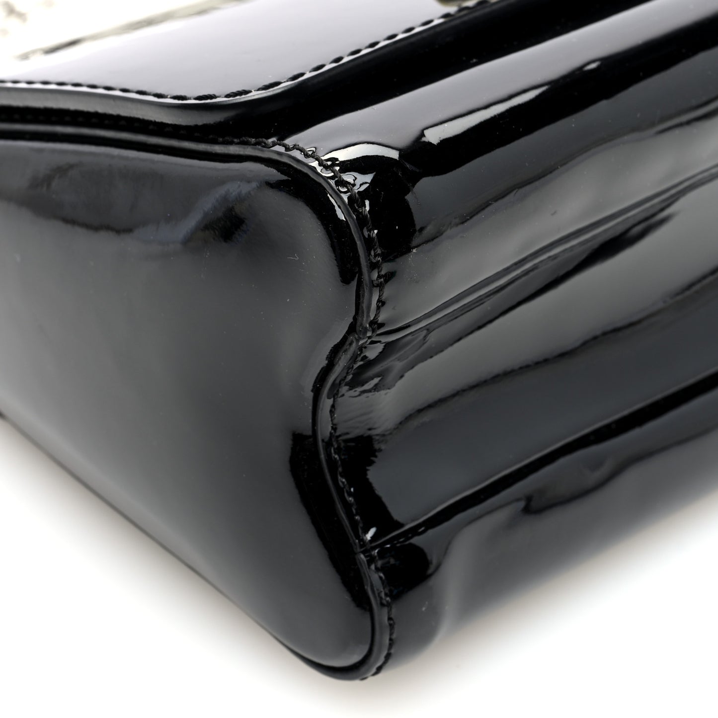 Patent Monogram Twist Shoulder Bag PM Black
