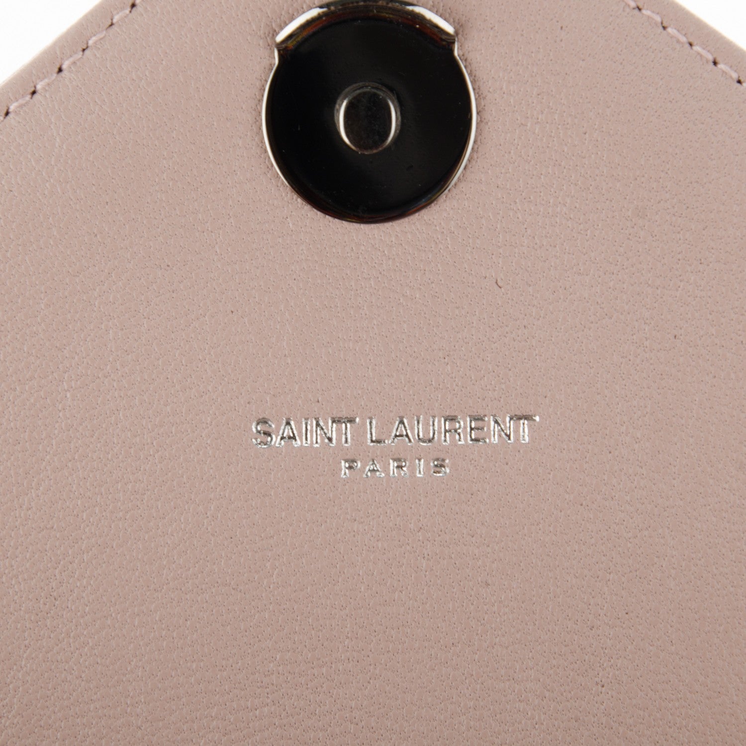 Saint Laurent Sheepskin Matelasse Chevron Monogram Medium College Bag Rose Antic 6 of 6