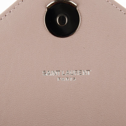 Saint Laurent Sheepskin Matelasse Chevron Monogram Medium College Bag Rose Antic 6 of 6