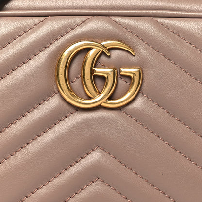 Gucci Calfskin Matelasse Mini GG Marmont Chain Shoulder Bag Porcelain Rose 8 of 12