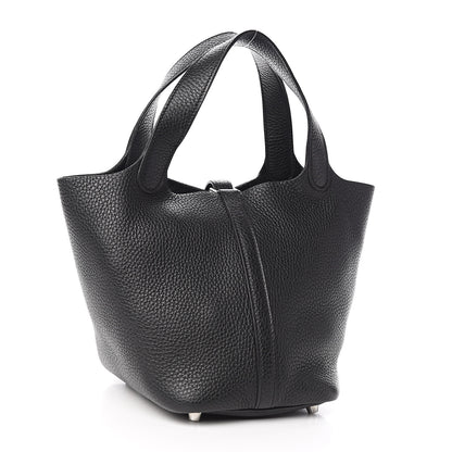 Hermes Taurillon Clemence Picotin Lock 18 PM Black 3 of 10