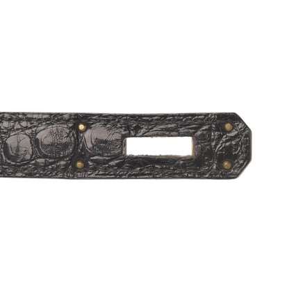 Hermes Shiny Crocodile Kelly Sellier 32 Black 8 of 22