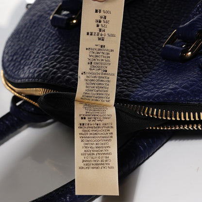 Burberry Heritage Grain Large Orchard Bowling Bag Navy Blue 8 of 10