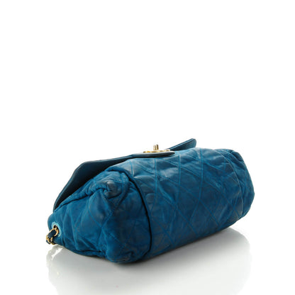 Chanel Iridescent Calfskin Large Chic Quilt Flap Dark Blue 4 of 7