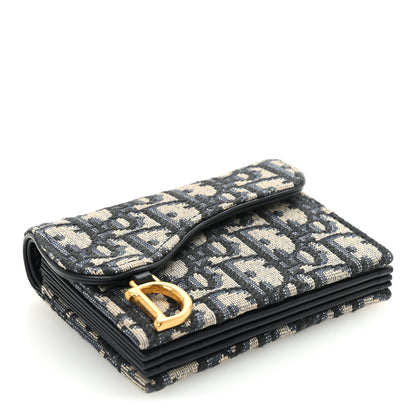 Christian Dior Oblique Saddle 5-Gusset Card Holder Blue 4 of 7