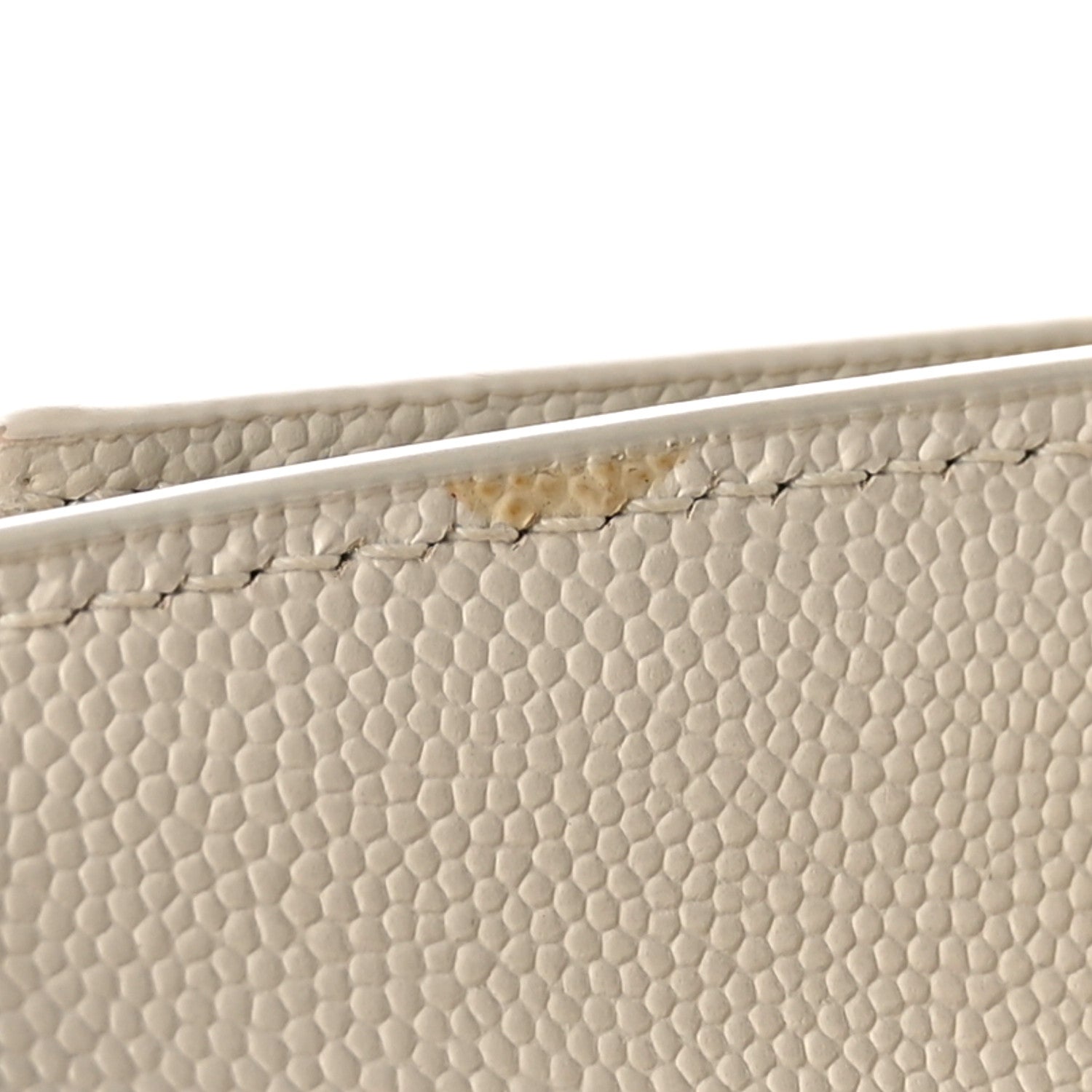 Saint Laurent Grain De Poudre Calfskin Medium Classic Monogram Kate Tassel Satchel Crema Soft 12 of 13