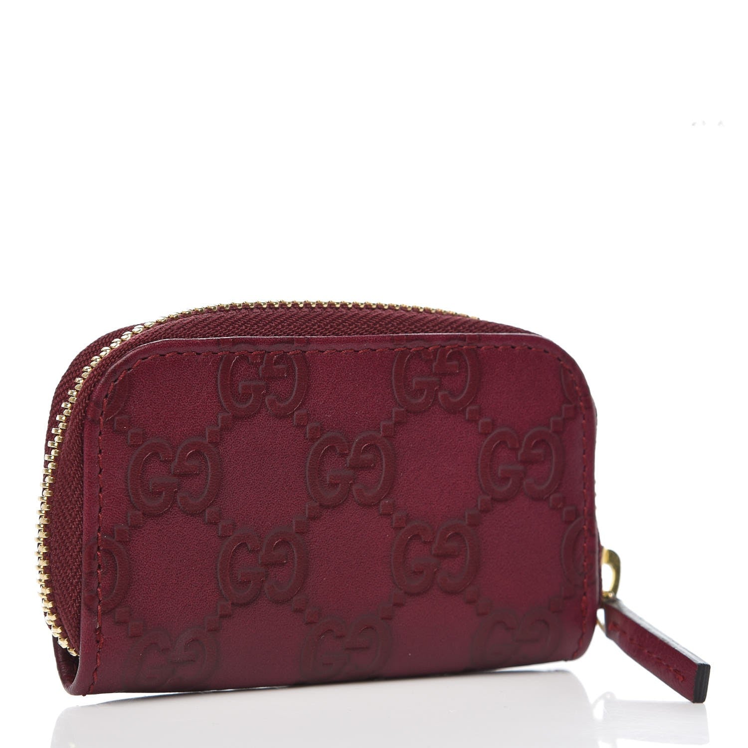 Gucci Guccissima Zip Around Card Case Red 3 of 7