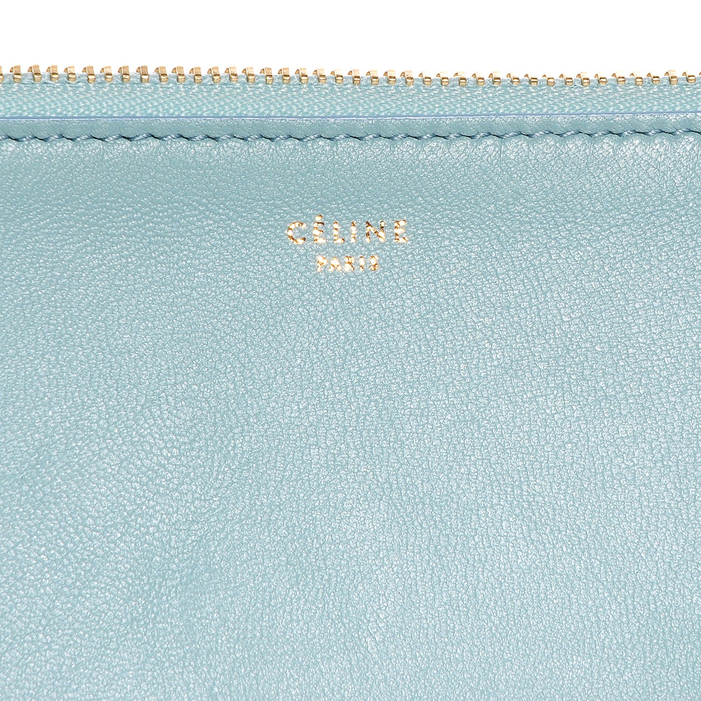 Smooth Lambskin Bi-Color Solo Clutch Pouch Glacier Black