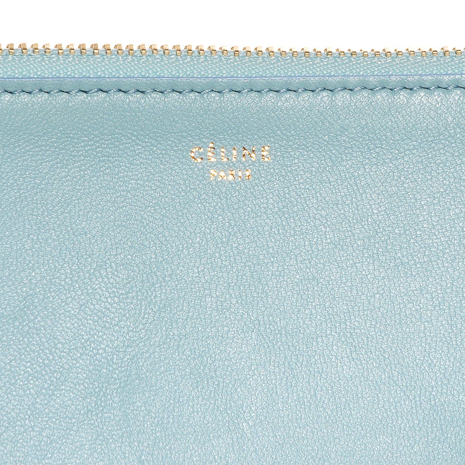 Celine Smooth Lambskin Bi-Color Solo Clutch Pouch Glacier Black 5 of 9
