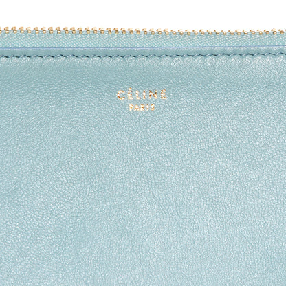 Celine Smooth Lambskin Bi-Color Solo Clutch Pouch Glacier Black 5 of 9