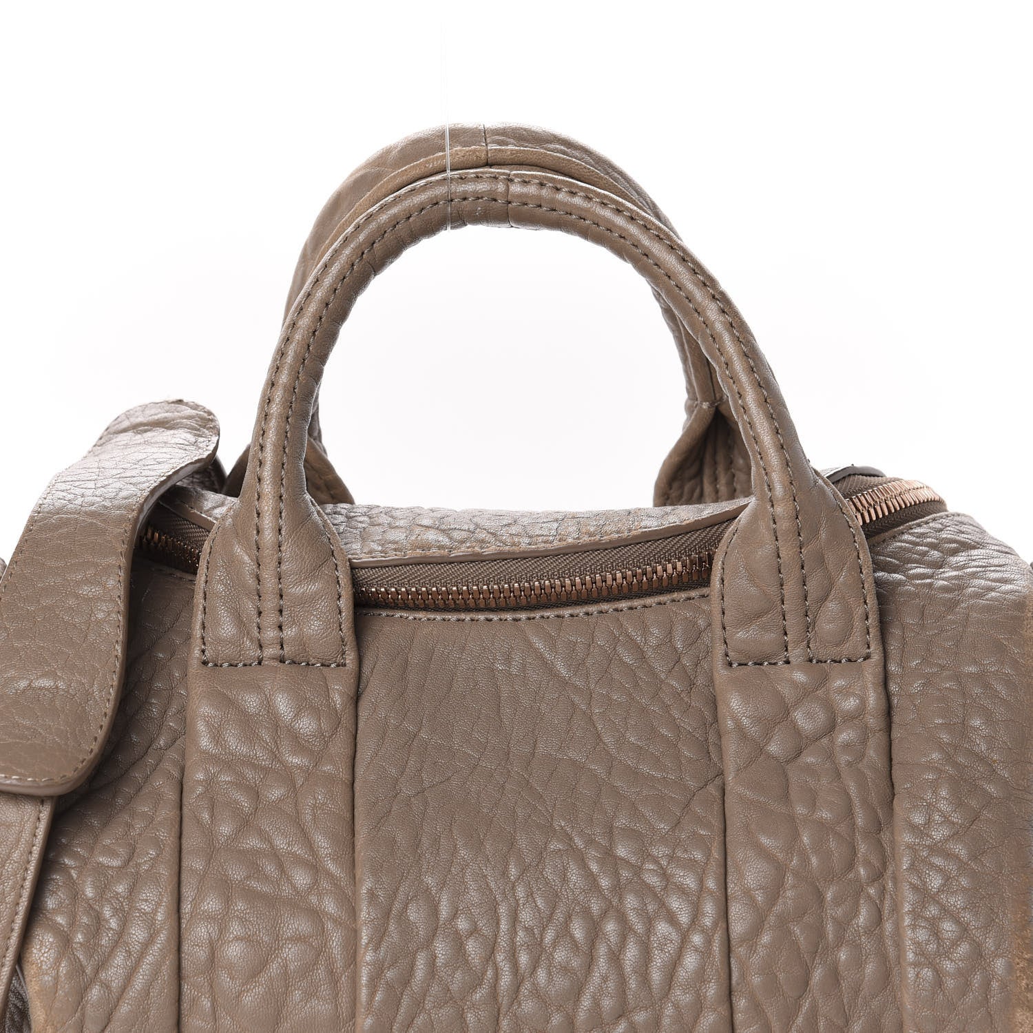 Alexander Wang Pebbled Lambskin Rockie Latte Rose Gold Hardware 13 of 13