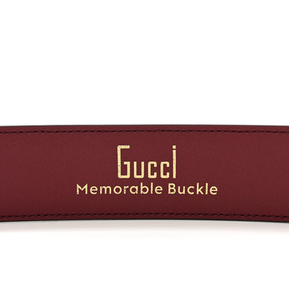 Gucci Ciny Lux Calfskin Patterned Double G 40mm Belt 85 34 Rubicund 5 of 5