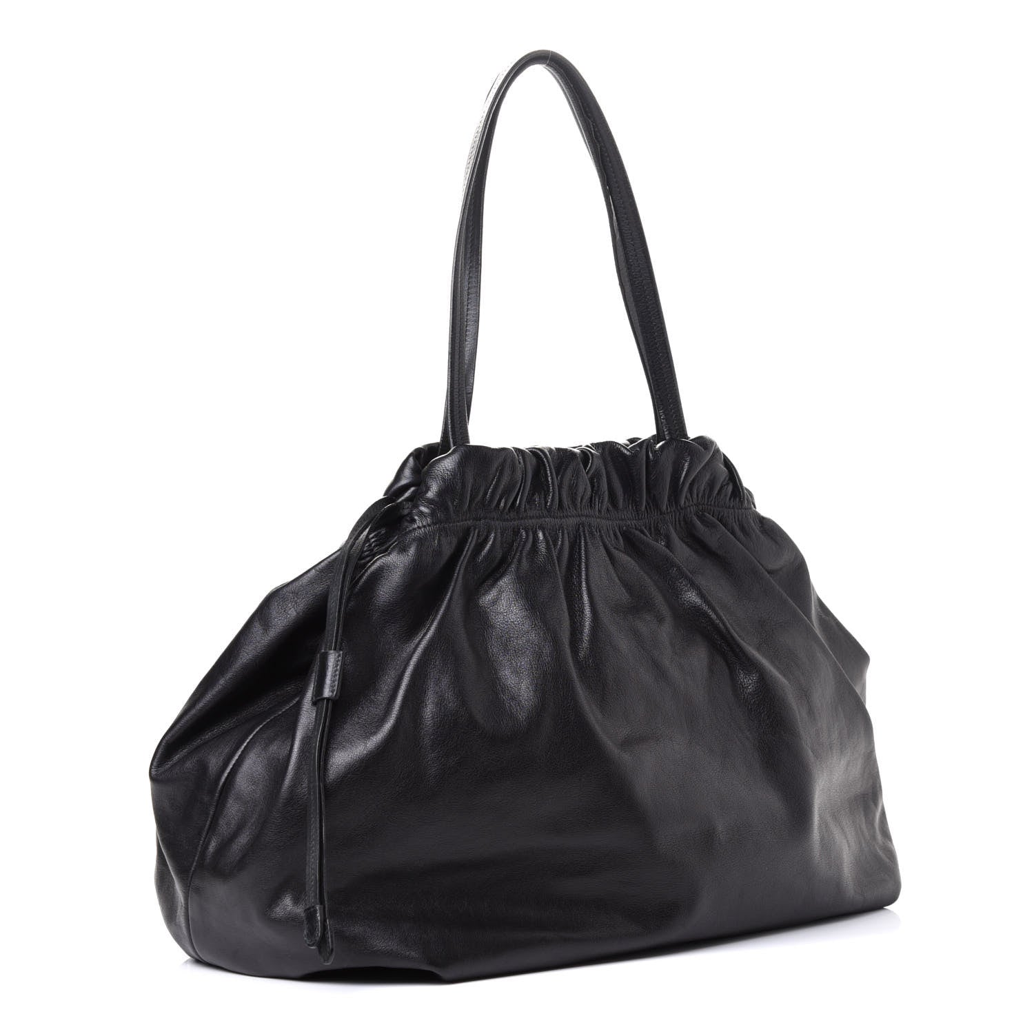 Prada Nappa Drawstring Tote Black 2 of 4
