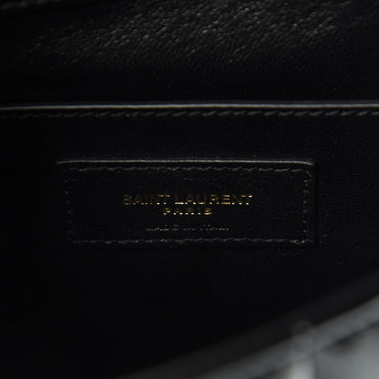 Saint Laurent Patent Calfskin Matelasse Monogram Medium Vicky Chain Bag Black 7 of 12