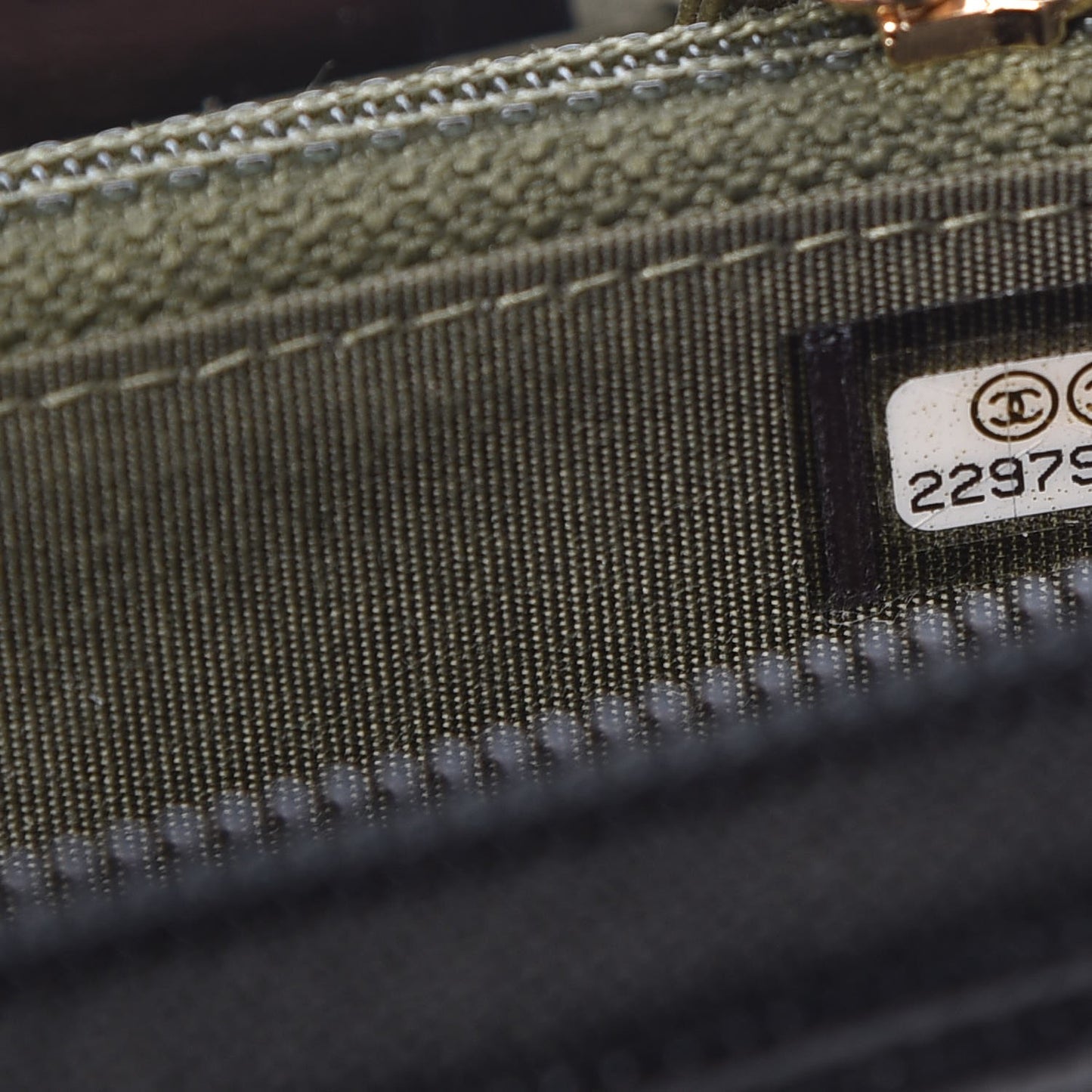 Caviar Quilted Small Boy Zip Around Wallet Black