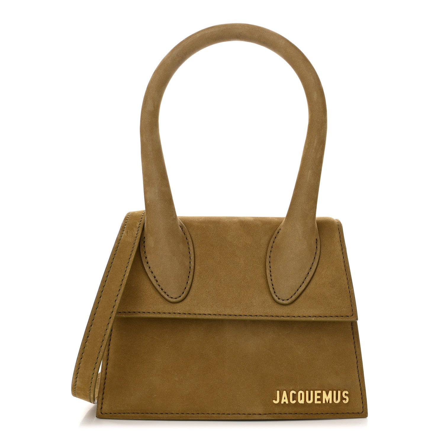 Jacquemus Nubuck Le Chiquito Moyen Light Khaki 1 of 10