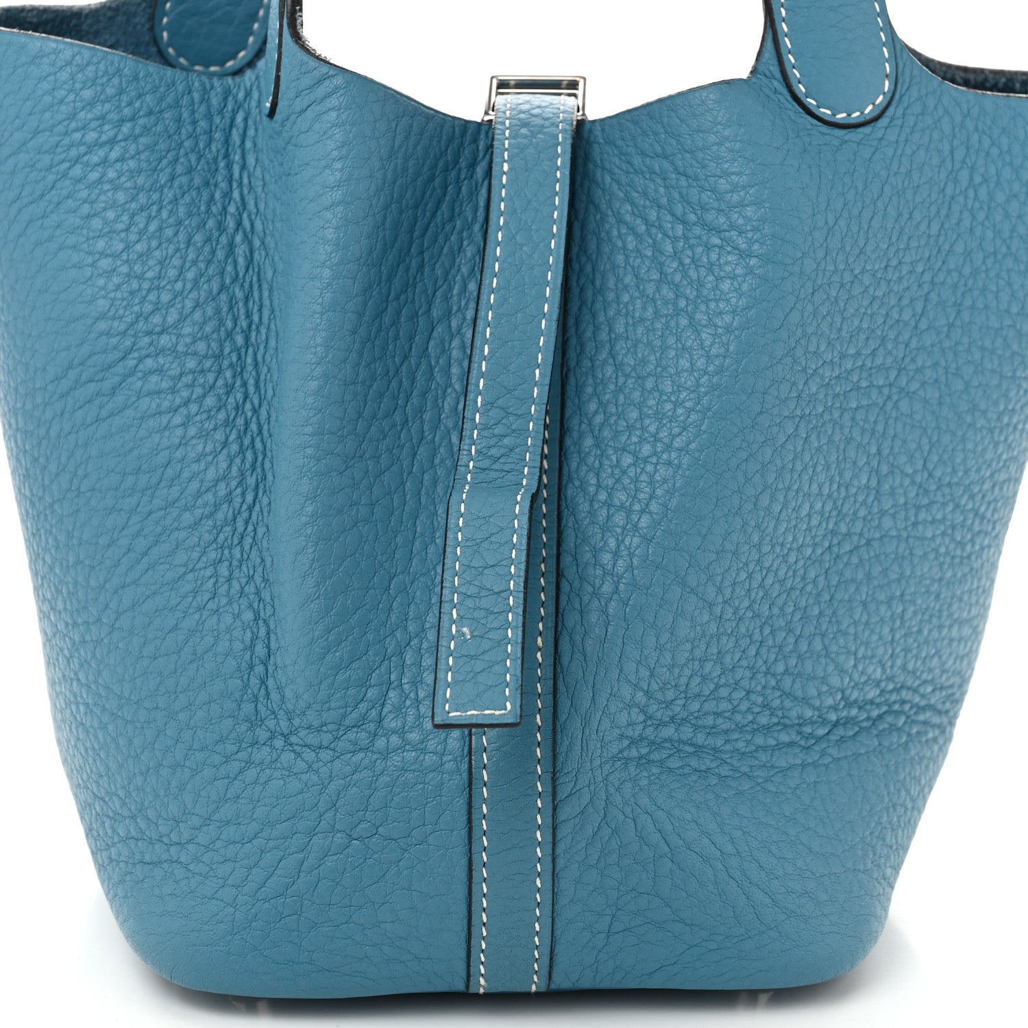 Hermes Taurillon Clemence Picotin 18 PM Blue Jean 8 of 11