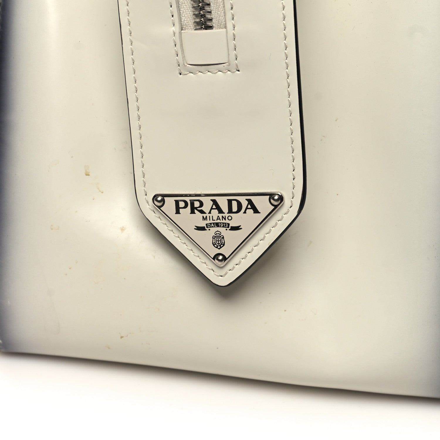 Prada Spazzolato Large Supernova Handbag White Sfumato 13 of 16