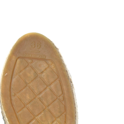 Chanel Iridescent Goatskin Patent CC Espadrille Mules 36 Black 9 of 11