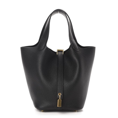 Hermes Taurillon Clemence Picotin Lock 18 PM Black 1 of 11