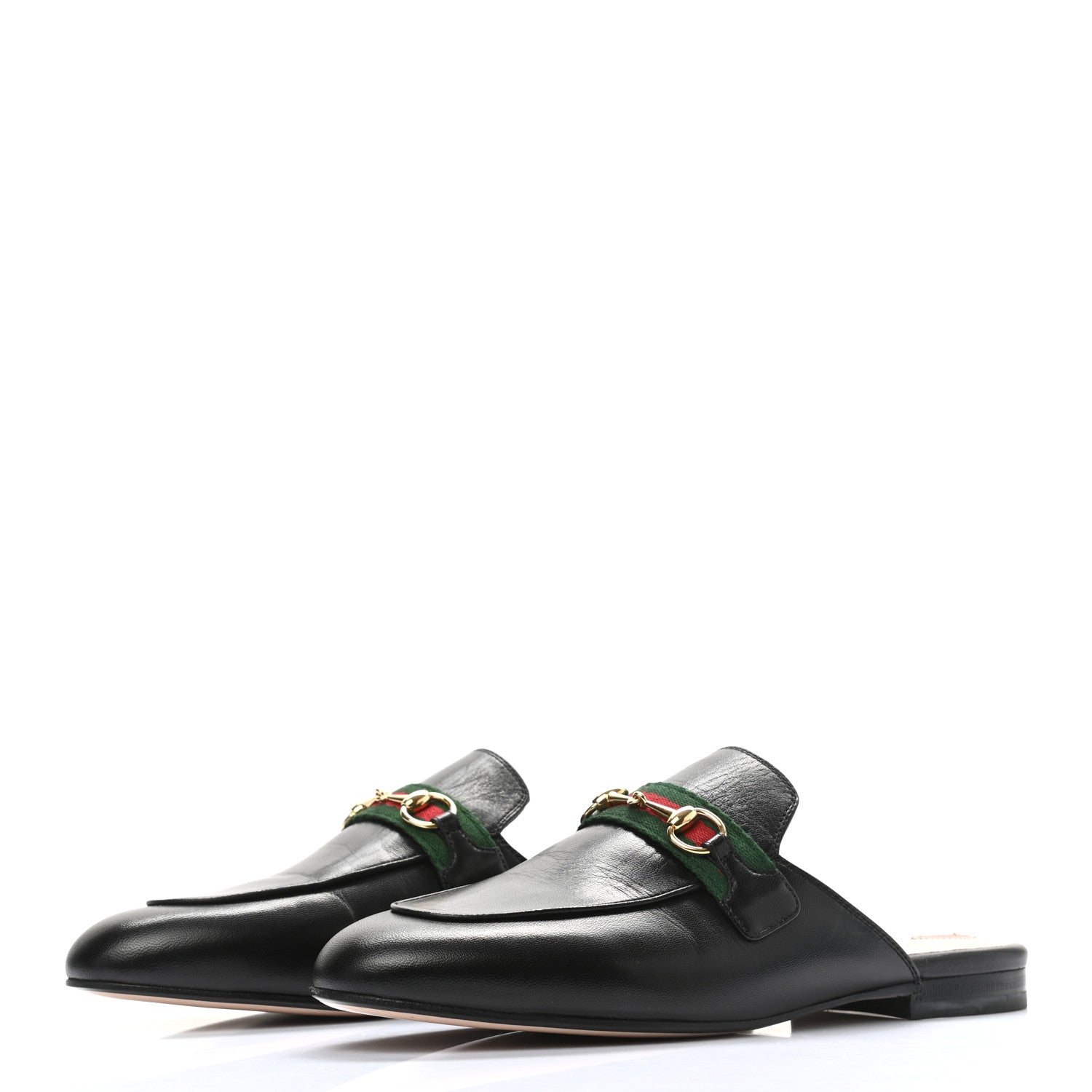Gucci Malaga Kid Web Womens Princetown Slippers 39.5 Black 3 of 8
