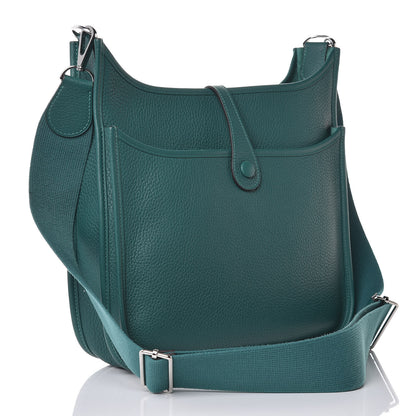 Hermes Taurillon Clemence Evelyne III PM Malachite 3 of 11