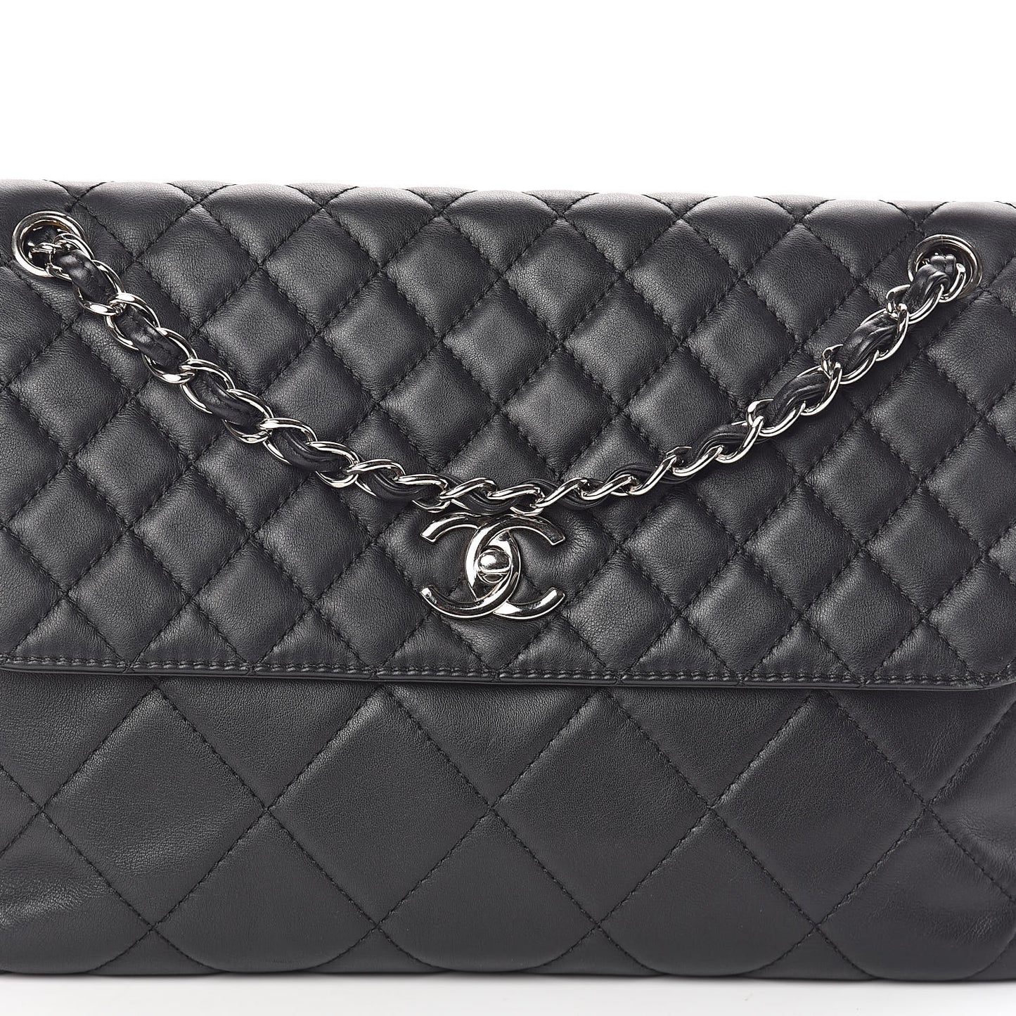 Calfskin Quilted In The Business Flap Bag Black