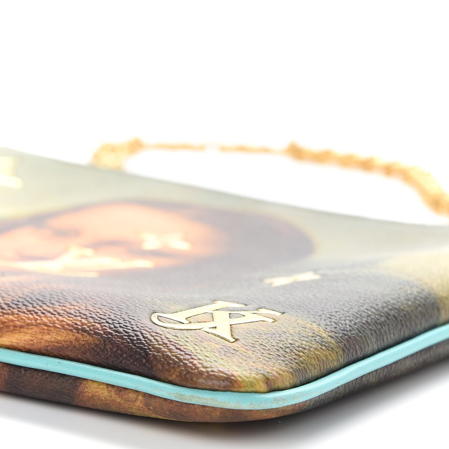 Louis Vuitton Masters Da Vinci Pochette Clutch Vert D’eau 8 of 9