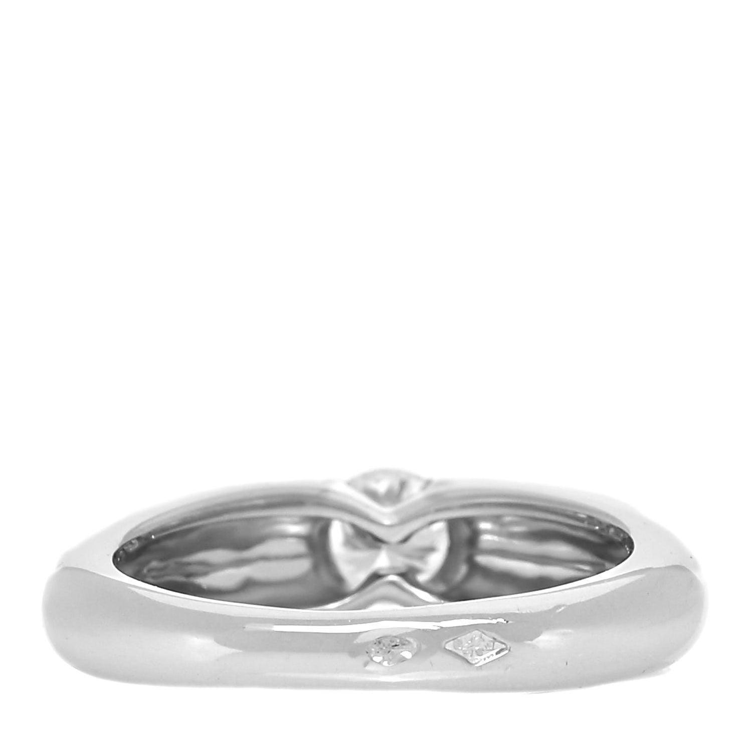Cartier 18K White Gold Diamond .30ct C De Cartier Solitaire Ring 49 4.75 3 of 4