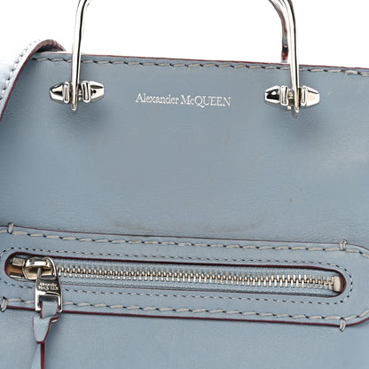 Alexander McQueen Calfskin The Short Story Shoulder Bag Blue Brown 7 of 11