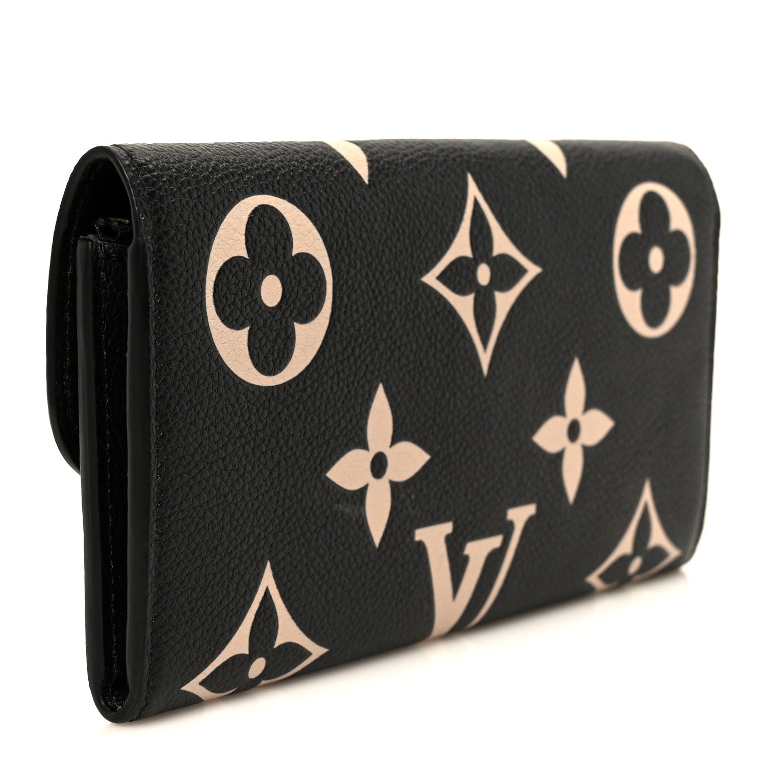 Louis Vuitton Empreinte Monogram Giant Emilie Wallet Black Beige 3 of 8