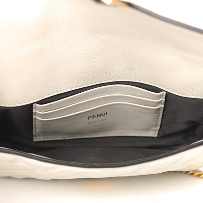 Fendi Nappa FF 1974 Embossed Mini Baguette White 5 of 13