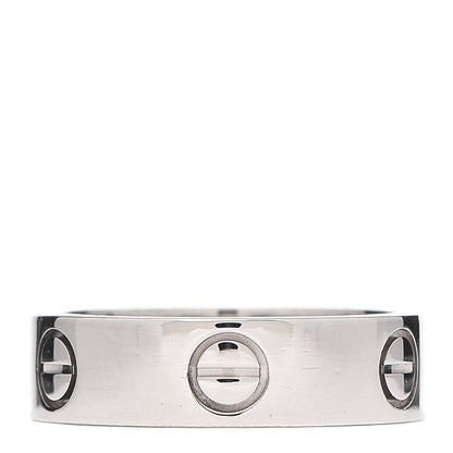 Cartier 18K White Gold 5.5mm LOVE Ring 53 6.25 1 of 5