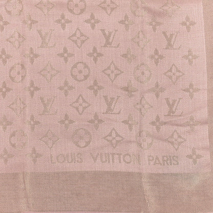 Louis Vuitton Silk Wool Monogram Shawl Rose 2 of 3