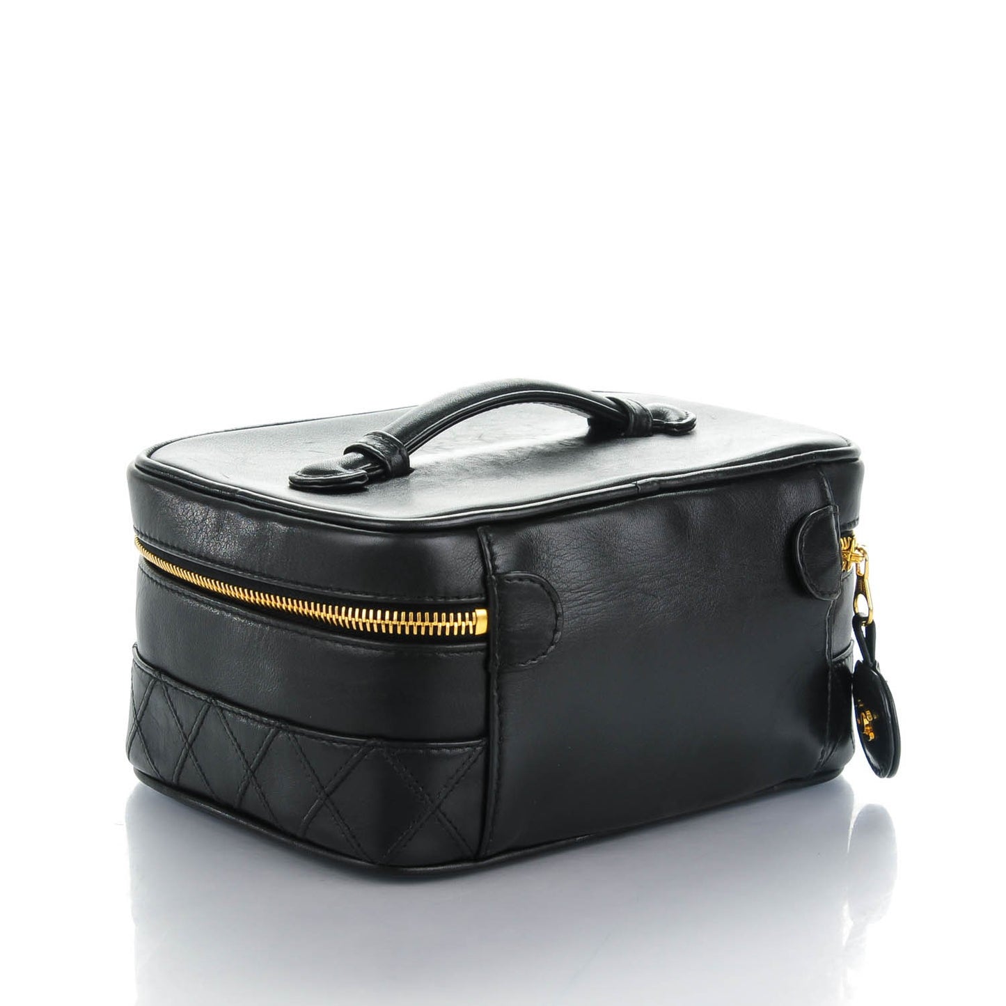 Calfskin Vanity Cosmetic Case Black