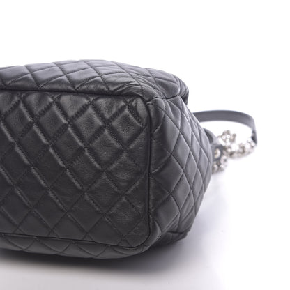 Chanel Lambskin Quilted Mini CC Chain Bucket Bag Black 10 of 10