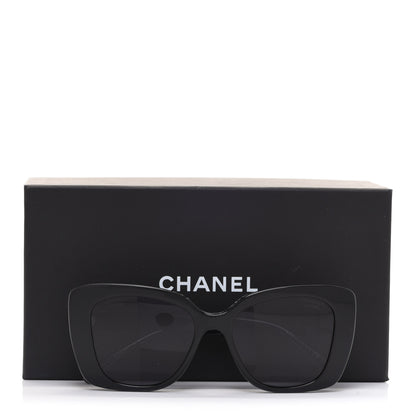 Chanel Acetate Strass Polarized Square Sunglasses 5422-B Black 7 of 7