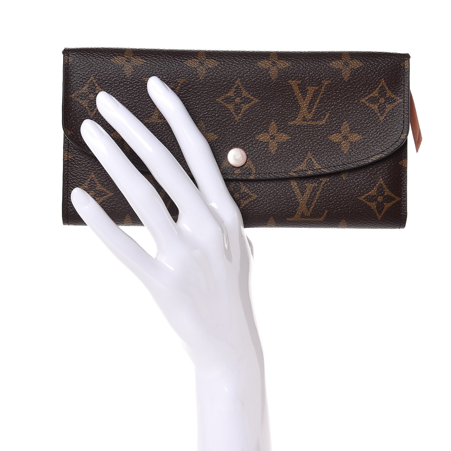 Louis Vuitton Monogram Emilie Wallet Rose Nacre 2 of 8